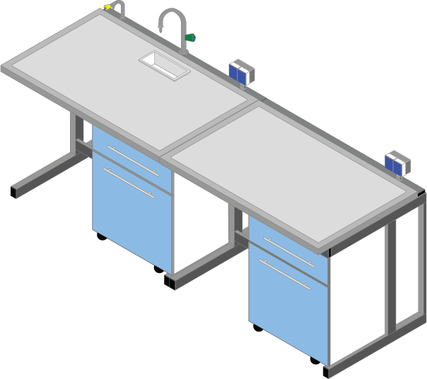 Banco parete piano Porcellanato monolitico su base acciaio cm 240 x 81 x 90H