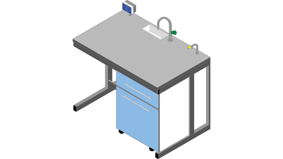 Banco parete piano laminato HPL Duropal