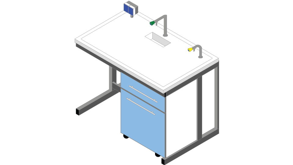 Banco parete piano Polipropilene