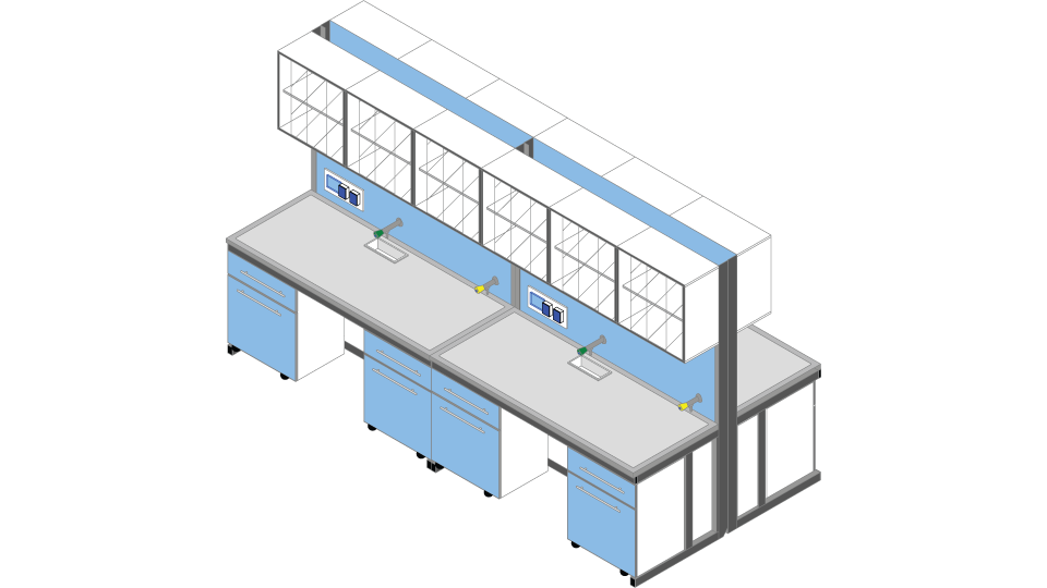 Banco centrale piano Porcellanato monolitico su base acciaio cm 360 x 166 x 90-210H con vetrine autoportanti