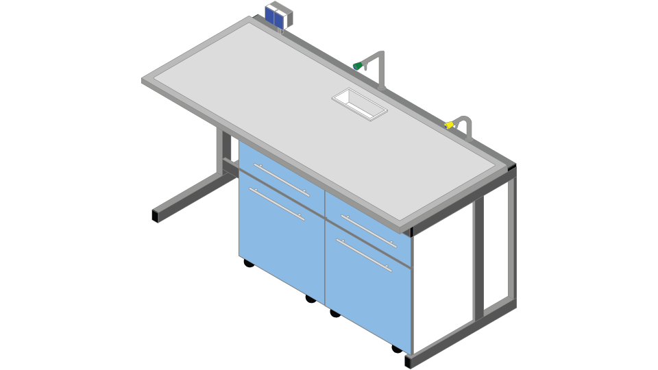 Banco parete piano Porcellanato monolitico su base acciaio cm 180 x 81 x 90H