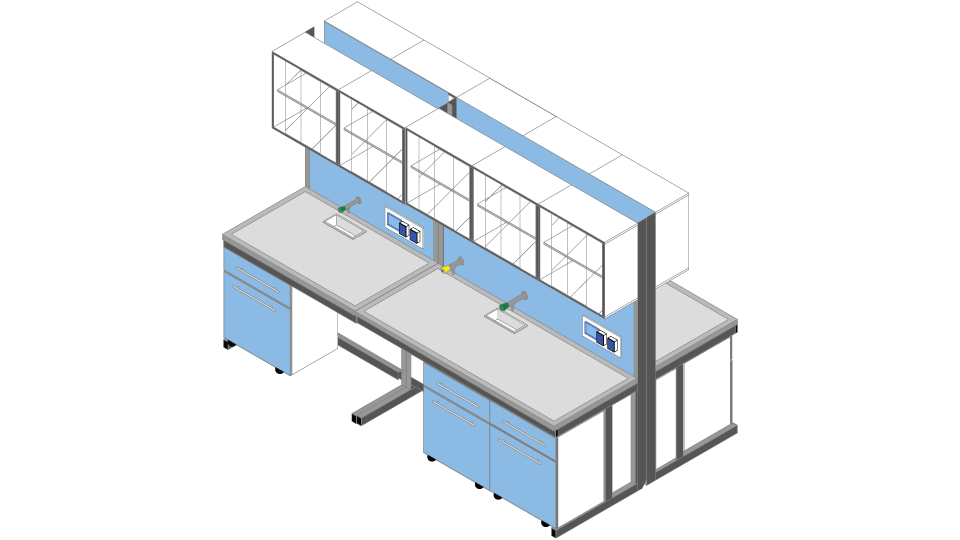 Banco centrale piano Porcellanato monolitico su base acciaio cm 300x166x90/210H con vetrine autoportanti