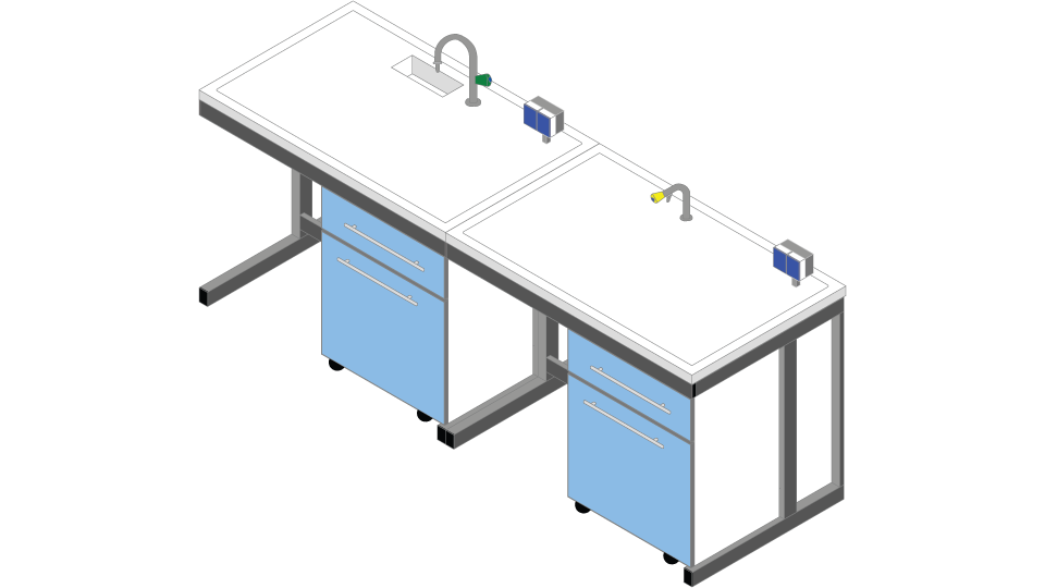 Banco parete piano Polipropilene cm 240 x 75 x 90H