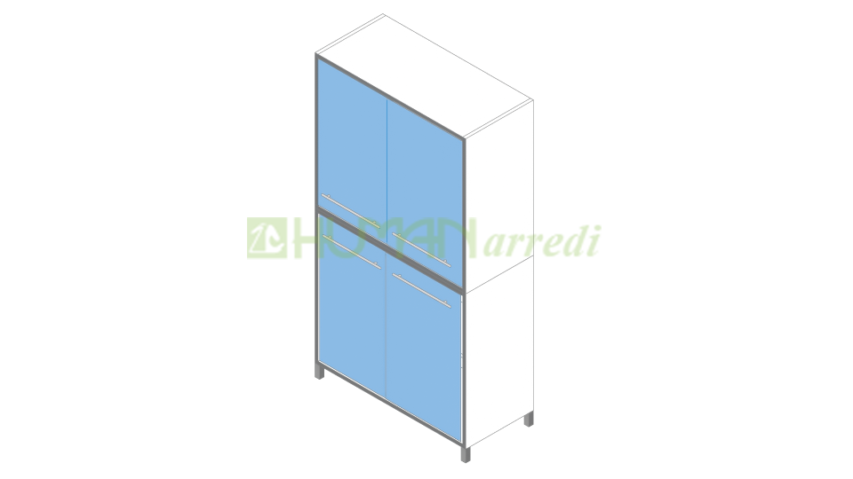 Armadio ante in laminato 100 x 45 x 190H
